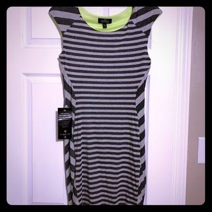Black and gray stripe Bebe dress